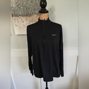 Nike Black 1/4-Zip Pullover with Iridescent Logo